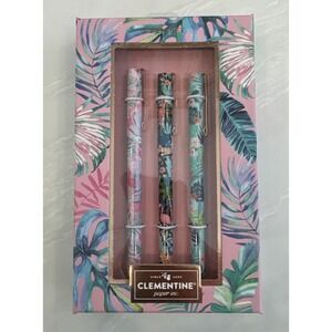Clementine Coquette Lily Pulitzer Design‎ 3 Pack Click Pens Refillable Ink NIB